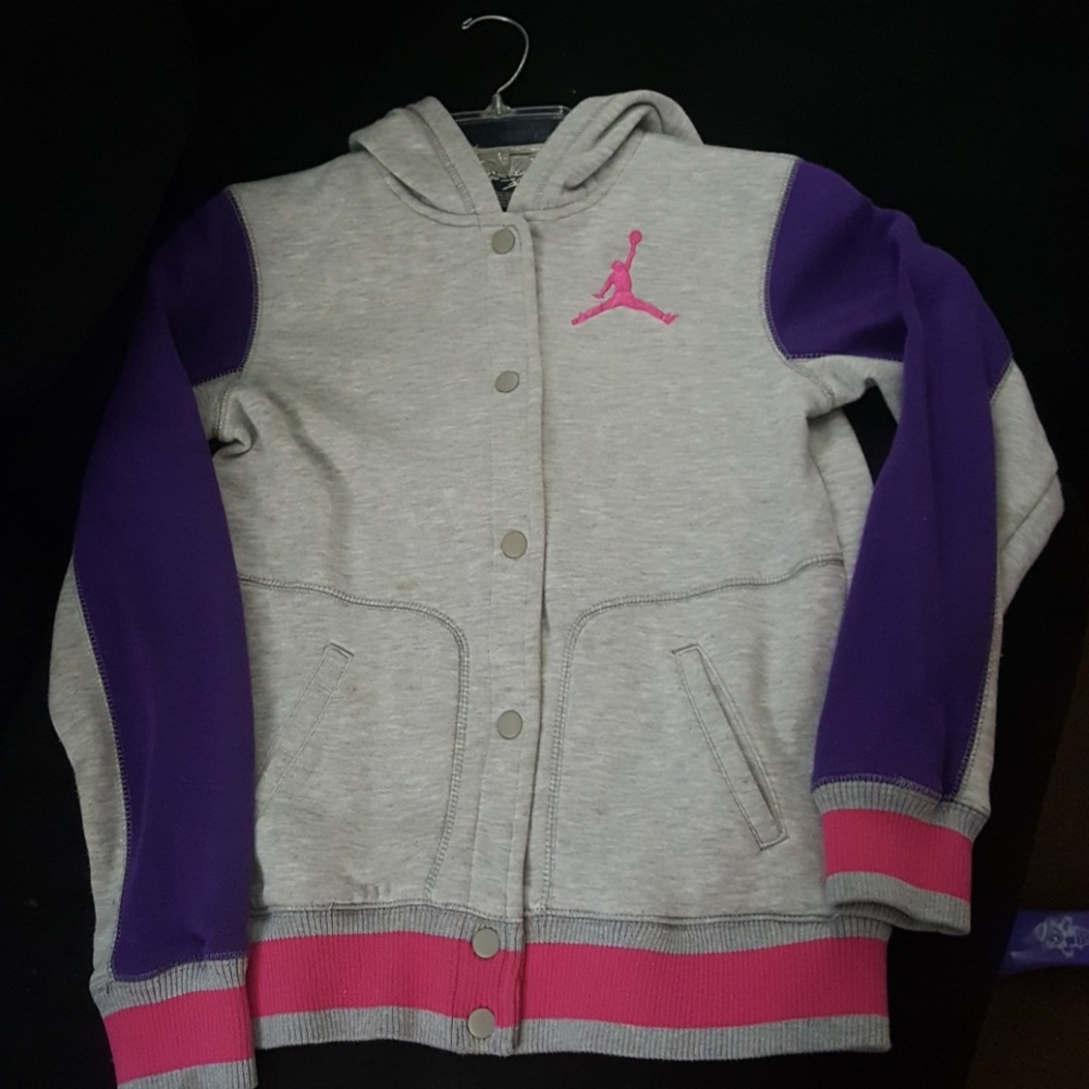 Jordan button up sweat shirt